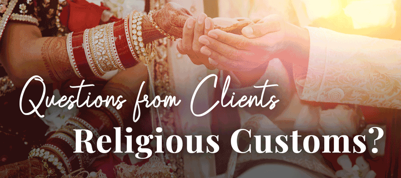 religious customs for wedding cereomnies