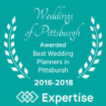 the award badge for best wedding planners in pittsburgh